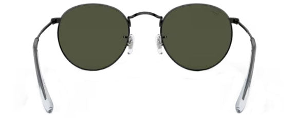 D346 RAY-BAN ROUND METAL RB3447 919931 53 BLACK / G-15 GREEN