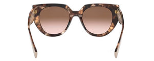 PR154 PRADA PR 14WS 01R0A6 52 CARAMEL TORTOISE POWDER / BROWN GRADIENT