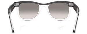 RB692F RAY-BAN WAYFARER RB2240F 129432 52 BLACK ON TRANSPARENT / CLEAR GRADIENT GREY