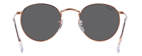 RB304 RAY-BAN ROUND METAL  RB3447 9202B1 53 ROSE GOLD  /  DARK GRAY