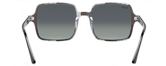 F238 RAY-BAN SQUARE II RB1973 13183A 53 POLISHED BLACK / LIGHT GREY GRADIENT BLUE