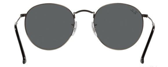 A104 RAY-BAN ROUND METAL RB3447 9229B1 50  ANTIQUE GUNMETAL / DARK GRAY