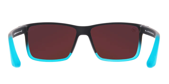 BL005 BLENDERS MESA COOL AMBITION BE3903 57 MATTE RUBBERIZED BLACK WITH BLUE FADE / BLUE MIRRORED POLARIZED