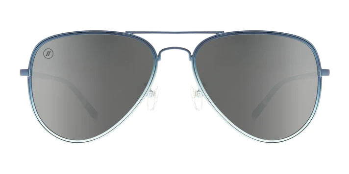 BL048 BLENDERS A SERIES MALIBLUE MOON BE633 58 MATTE BLUE FADE TO LIGHT BLUE  SILVER MIRRORED POLARIZED