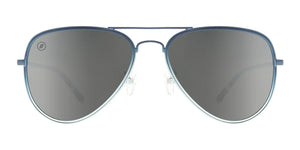 BL048 BLENDERS A SERIES MALIBLUE MOON BE633 58 MATTE BLUE FADE TO LIGHT BLUE  SILVER MIRRORED POLARIZED