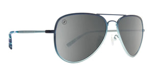BL048 BLENDERS A SERIES MALIBLUE MOON BE633 58 MATTE BLUE FADE TO LIGHT BLUE  SILVER MIRRORED POLARIZED