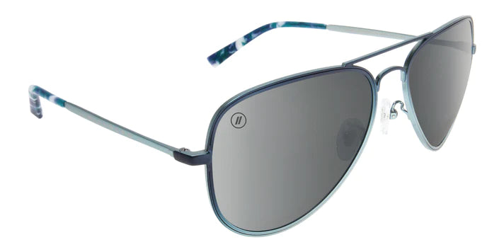 BL048 BLENDERS A SERIES MALIBLUE MOON BE633 58 MATTE BLUE FADE TO LIGHT BLUE  SILVER MIRRORED POLARIZED