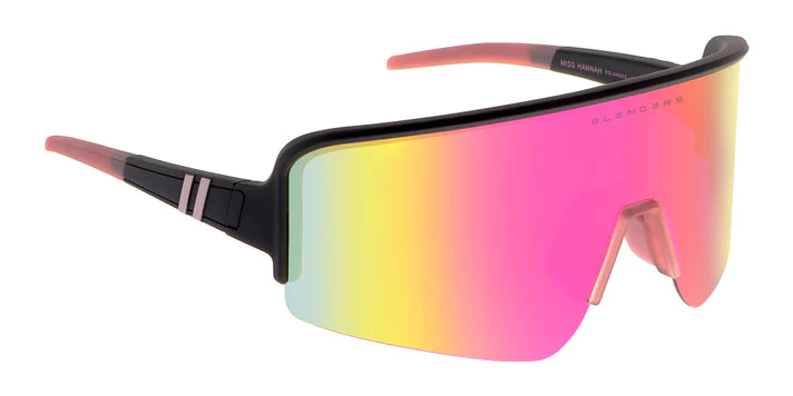 BL002 BLENDERS ECLIPSE X2 MISS HANNAH BE4902 59 MATTE RUBBERIZED BLACK  PINK POLARIZED