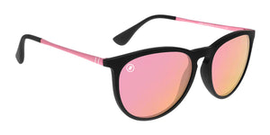 BL118 BLENDERS NORTH PARK ROSE THEATER BE811 53.8 SOFT MATTE BLACK  ROSE MIRRORED POLARIZED