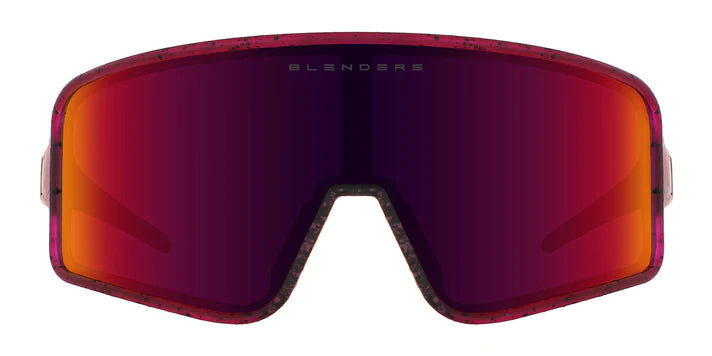 BL061 BLENDERS ECLIPSE STORMATION BE3112 59 MATTE RUBBERIZED RED WITH BLACK SPLATTER  RED POLARIZED