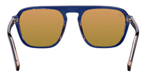 BL020 BLENDERS MEISTER SUGAR MAC BE4704 54 GLOSS CRYSTAL PEACH AND BLUE  CHAMPAGNE MIRRORED POLARIZED