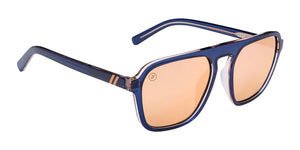 BL020 BLENDERS MEISTER SUGAR MAC BE4704 54 GLOSS CRYSTAL PEACH AND BLUE  CHAMPAGNE MIRRORED POLARIZED