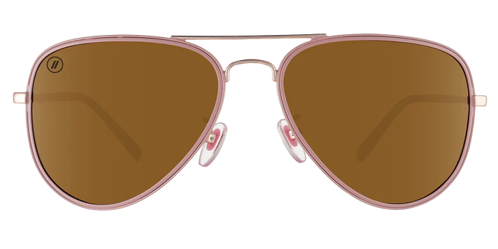 BL047 BLENDERS A SERIES CLASSIC MO BE644 58 MATTE ROSE GOLD  AMBER POLARIZED