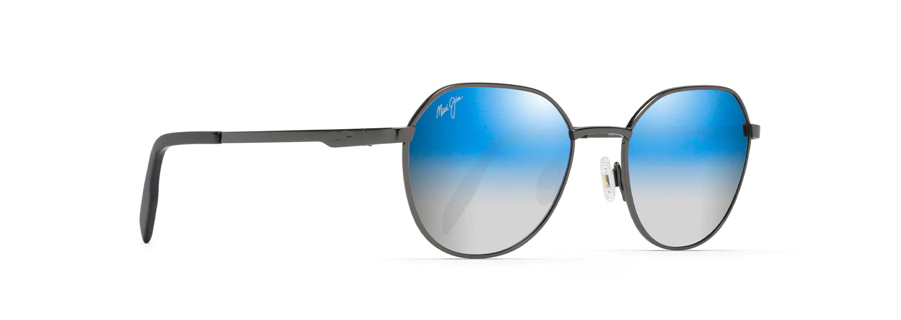 MJM043 MAUI JIM HUKILAU DBS845-02C 52 DARK GUNMETAL / DUAL MIRROR BLUE TO SILVER