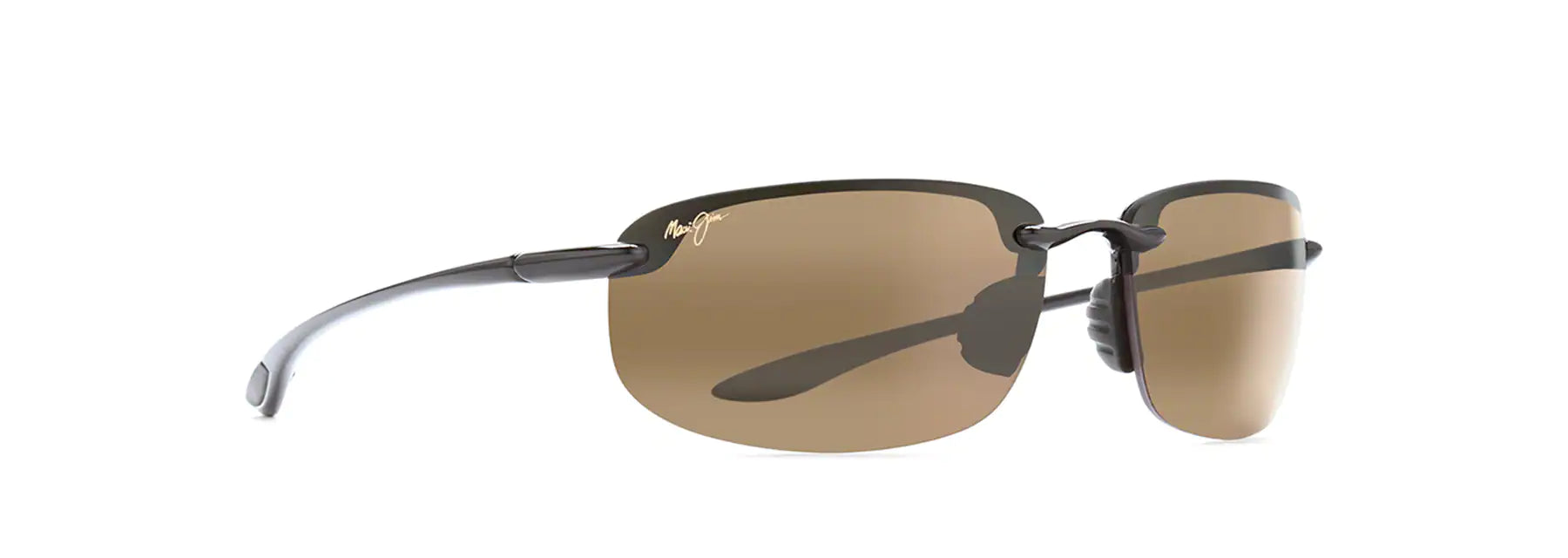 MJ415 MAUI JIM HOOKIPA H407-02 64 GLOSS BLACK / HCL BRONZE
