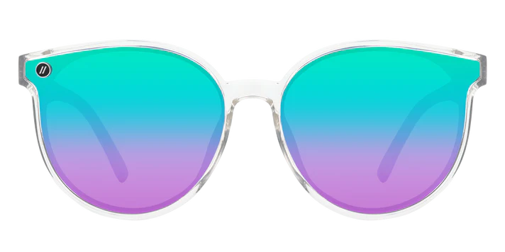 BL030 BLENDERS LEXICO MISS COOL BE5402 53 CRYSTAL CLEAR  BLUE & PURPLE MIRRORED POLARIZED