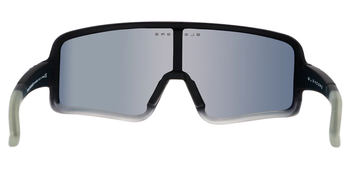 BL001 BLENDERS ECLIPSE PHANTOM BOSS BE3117 59 MATTE BLACK TO CLEAR FADE / BLUE - RED MIRRORED POLARIZED