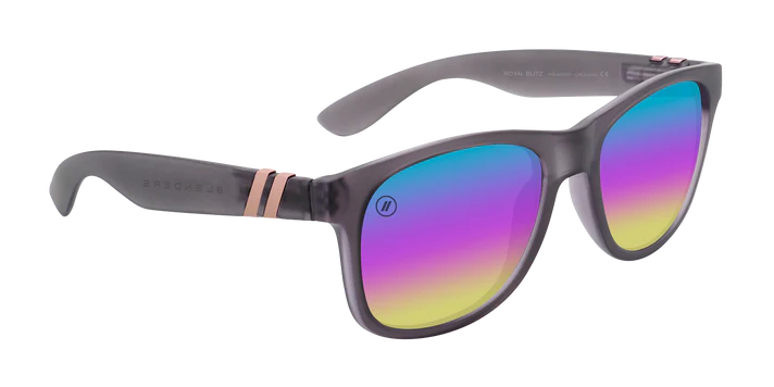 BL013 BLENDERS M CLASS X2 ROYAL BLITZ BE435 52.5 MATTE GREY  RAINBOW MIRRORED POLARIZED