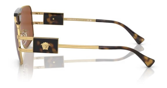 VE171 VERSACE VE2251 147073 63 GOLD / DARK BROWN
