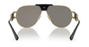 VE150 VERSACE VE2252 10026G 63 GOLD / LIGHT GRAY MIRRORED SILVER