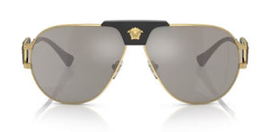 VE150 VERSACE VE2252 10026G 63 GOLD / LIGHT GRAY MIRRORED SILVER