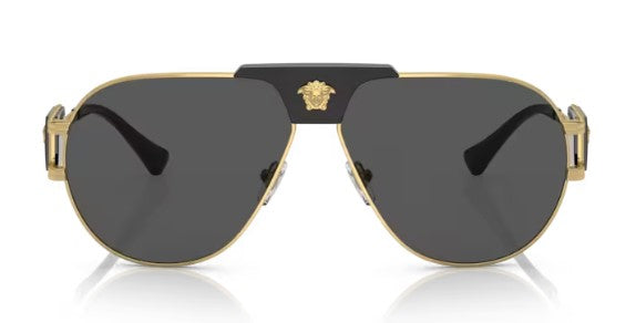 VE151 VERSACE VE2252 100287 63 GOLD / DARK GRAY