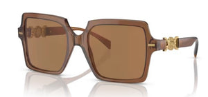 VE166 VERSACE VE4441 5028/O 55 TRANSPARENT BROWN / BROWN ORANGE METALLIC MIRRORED
