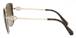 G25 BVLGARI BV6128B 278/T5 56 PALE GOLD DARK HAVANA / BROWN GRADIENT POLARIZED