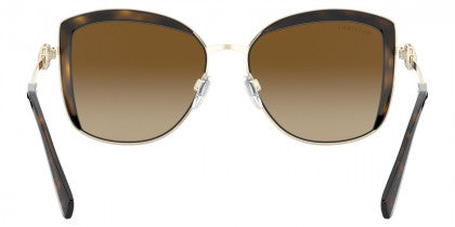 G25 BVLGARI BV6128B 278/T5 56 PALE GOLD DARK HAVANA / BROWN GRADIENT POLARIZED