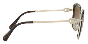 G25 BVLGARI BV6128B 278/T5 56 PALE GOLD DARK HAVANA / BROWN GRADIENT POLARIZED