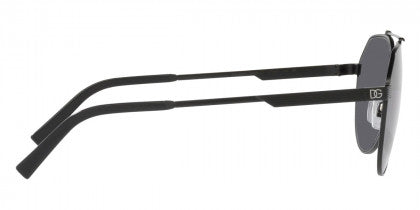 DG14 DOLCE & GABBANA DG2288 110681 59 MATTE BLACK  GRAY POLARIZED