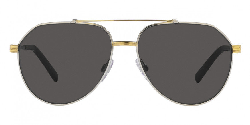 Dolce & Gabbana Unisex Aviator Sunglasses Silver/Gold Dolce & Gabbana DG 2288 Metal Unisex Aviator Optical  main image 2