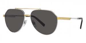 DG15 DOLCE & GABBANA DG2288 131387 59 SILVER - GOLD  DARK GRAY