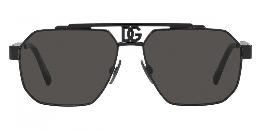 DG35 DOLCE & GABBANA DG2294 01/87 59 BLACK  DARK GRAY