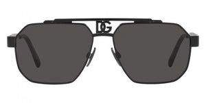 DG35 DOLCE & GABBANA DG2294 01/87 59 BLACK  DARK GRAY