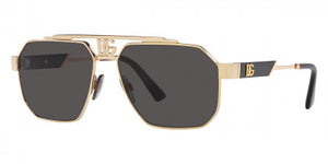 DG34 DOLCE & GABBANA DG2294 02/87 59 GOLD  DARK GRAY