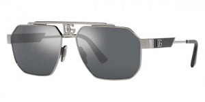 DG33 DOLCE & GABBANA DG2294 04/6G 59 GUNMETAL  LIGHT GRAY MIORRORED BLACK