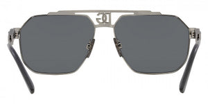 DG33 DOLCE & GABBANA DG2294 04/6G 59 GUNMETAL  LIGHT GRAY MIORRORED BLACK