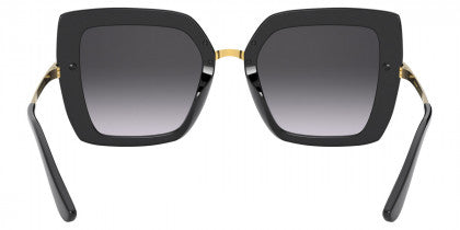 DG30 DOLCE & GABBANA DG4373 32448G 52 TOP BLACK ON PRINT LEOPARD - BLACK  GRAY GRADIENT
