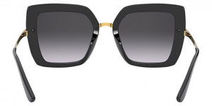 DG30 DOLCE & GABBANA DG4373 32448G 52 TOP BLACK ON PRINT LEOPARD - BLACK  GRAY GRADIENT