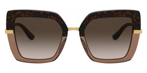 DG32 DOLCE & GABBANA DG4373 325613 52 HAVANA ON TRANSPARENT BROWN  BROWN GRADIENT DARK BROWN