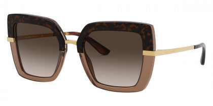 DG32 DOLCE & GABBANA DG4373 325613 52 HAVANA ON TRANSPARENT BROWN  BROWN GRADIENT DARK BROWN