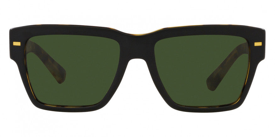 DG27 DOLCE & GABBANA DG4431 340471 55 MATTE BLACK ON YELLOW HAVANA  DARK GREEN