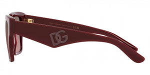 DG18 DOLCE & GABBANA DG4436 30917E 55 BORDEAUX  PINK MIRRORED SILVER GRADIENT