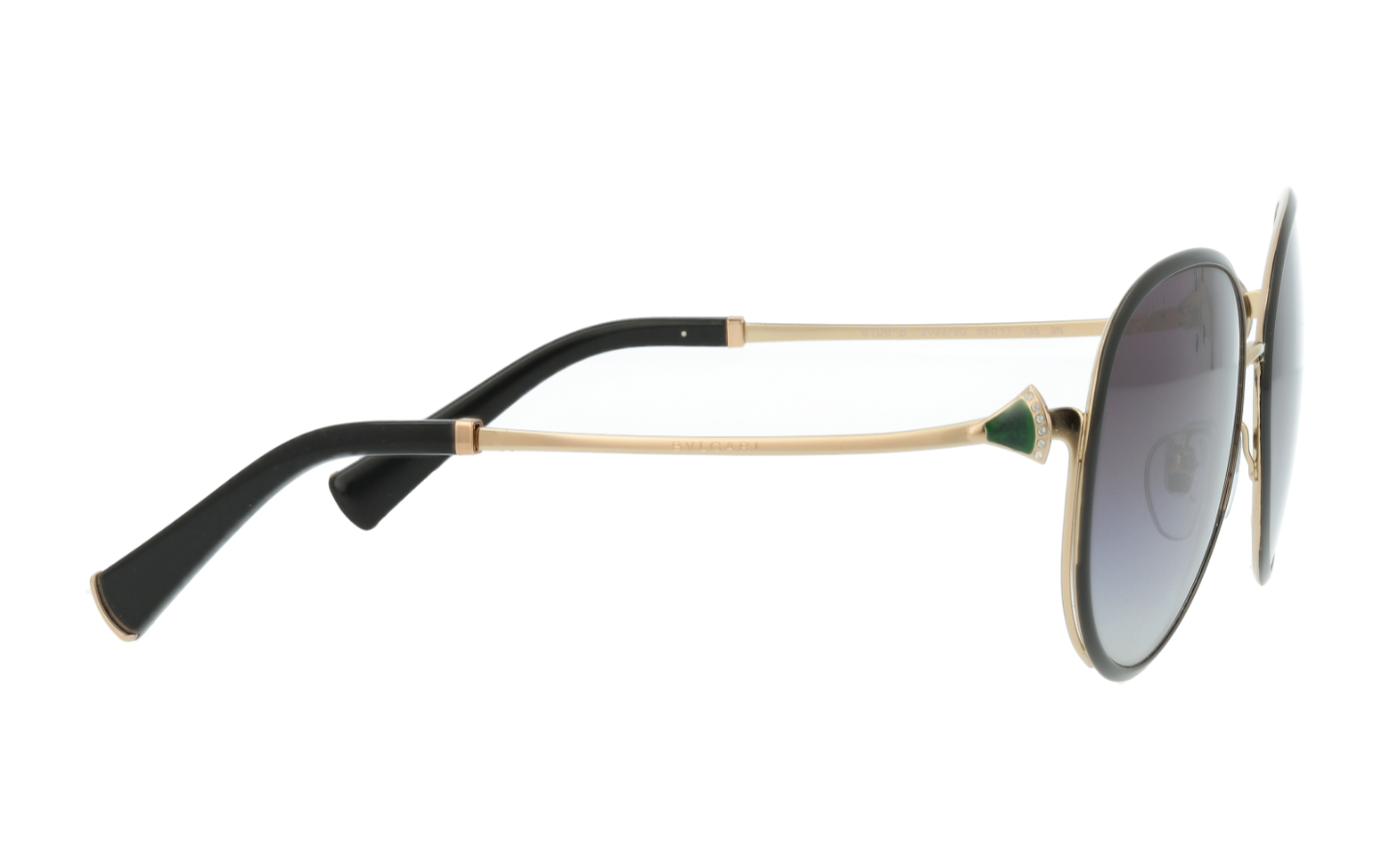 G44 BVLGARI BV6106B 20338G 59 BLACK / GREY GRADIENT