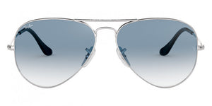 H57 RAY-BAN AVIATOR LARGE METAL RB3025 003/3F 62 SILVER / CLEAR GRADIENT BLUE