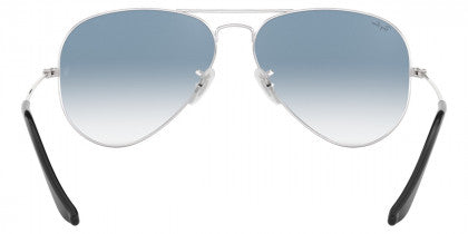 H57 RAY-BAN AVIATOR LARGE METAL RB3025 003/3F 62 SILVER / CLEAR GRADIENT BLUE