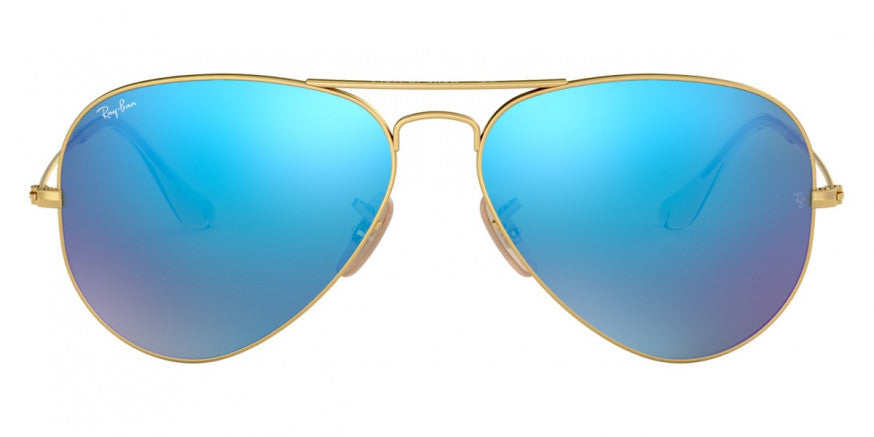 RB296 RAY-BAN AVIATOR LARGE METAL RB3025 112/17 62 MATTE ARISTA  GRAY MIRRORED BLUE