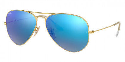 RB296 RAY-BAN AVIATOR LARGE METAL RB3025 112/17 62 MATTE ARISTA  GRAY MIRRORED BLUE