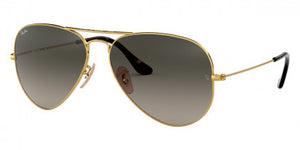 D63 RAY-BAN AVIATOR LARGE METAL RB3025 181/71 62 ARISTA LIGHT GRAY GRADIENT DARK GRAY